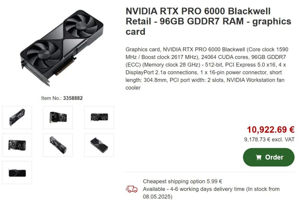 Nvidia RTX 6000 Pro