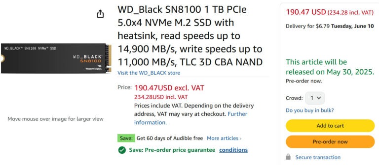 Új SSD-vel jelentkezik a Western Digital