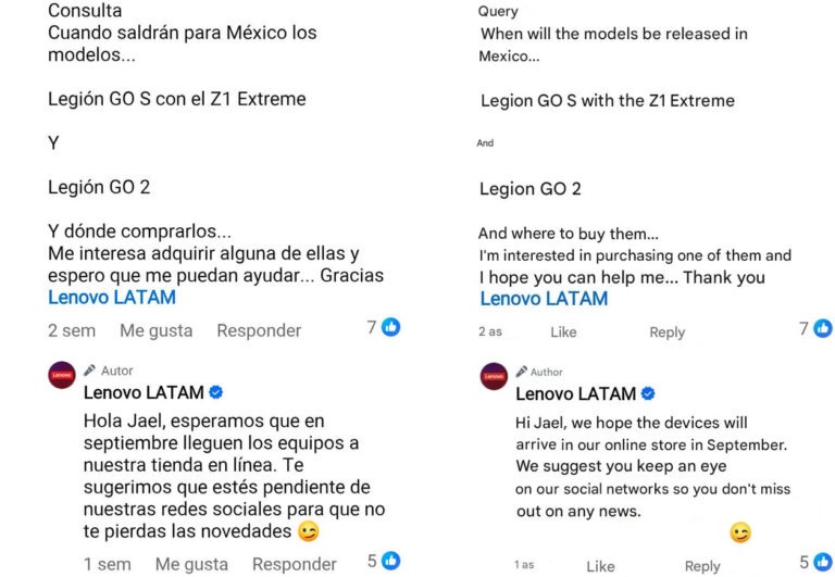 A Lenovo LATAM fiókja kotyogta ki a friss információkat