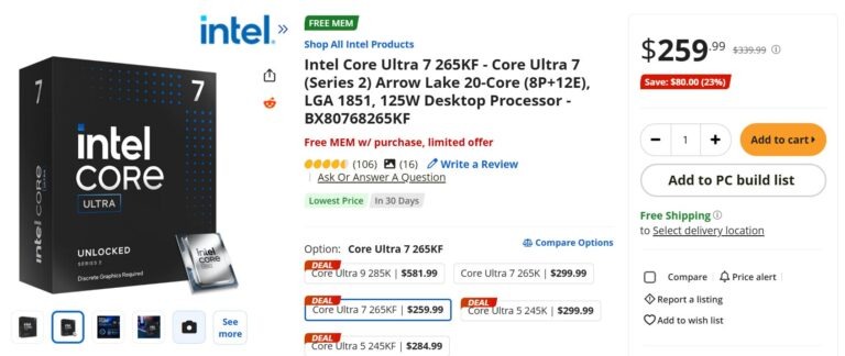 Tovább csökken az Intel processzorok ára
