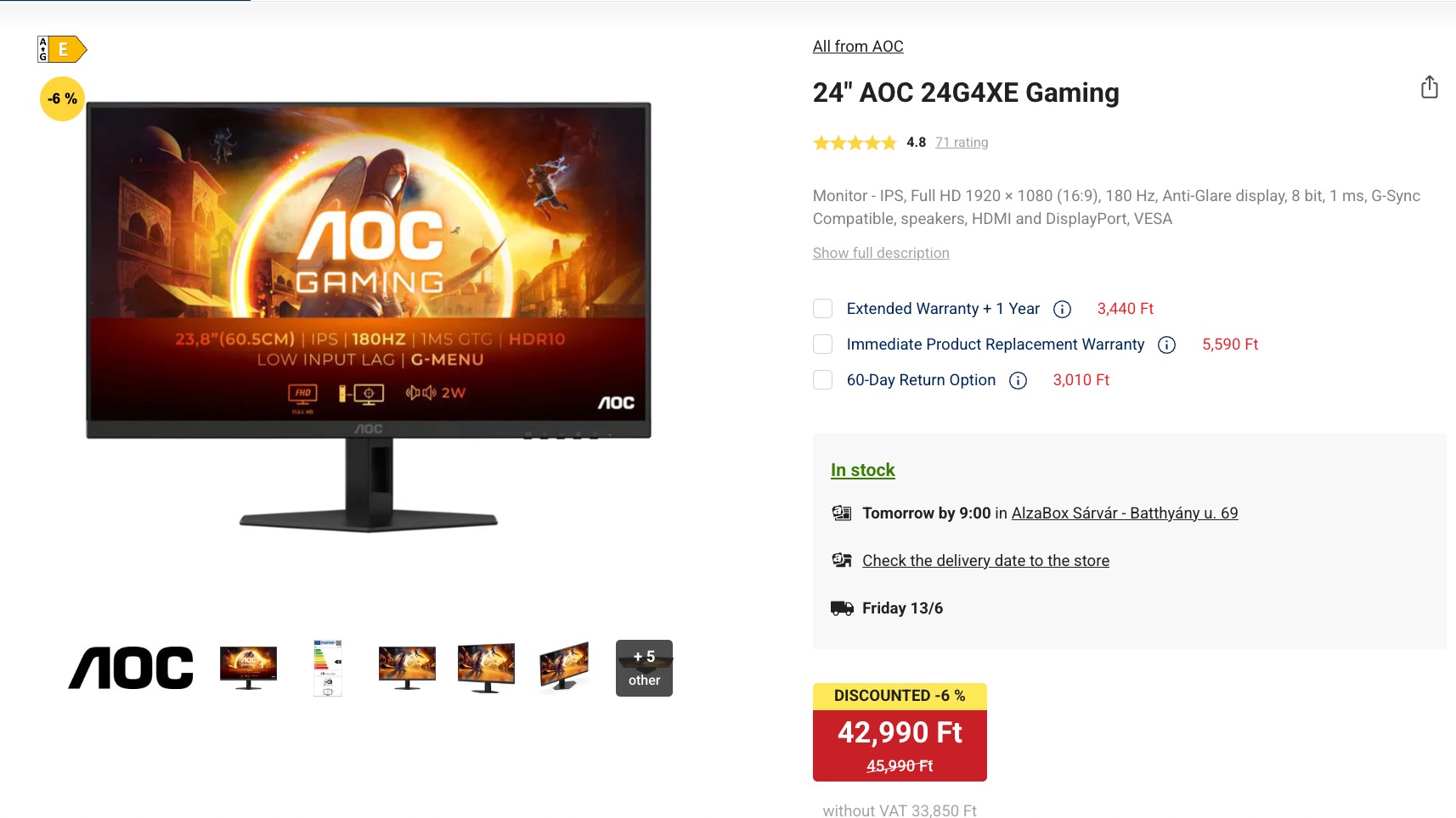 AOC Gamer monitor