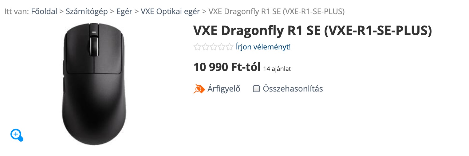 11 ezer forint alá esett a gamer egér ára