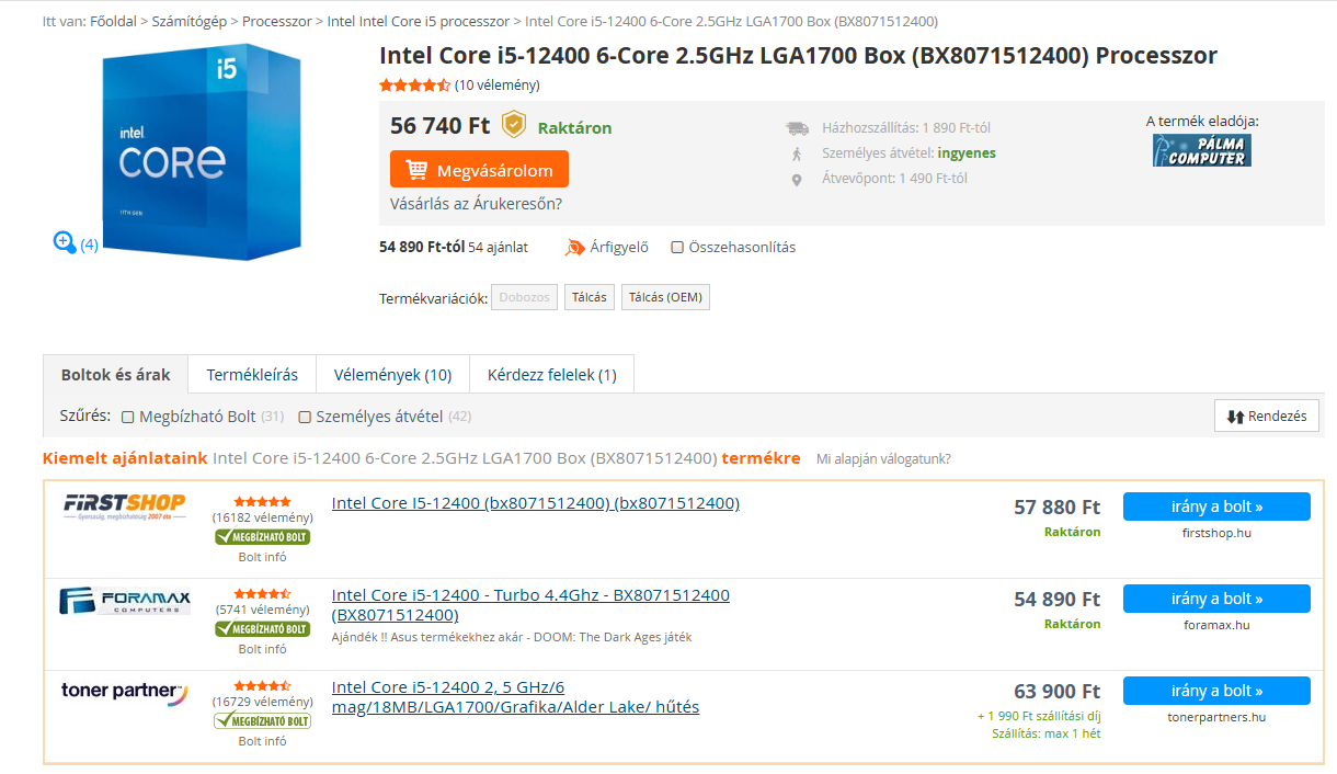 Az átlagos gamer PC agya, a processzor - Árukereső