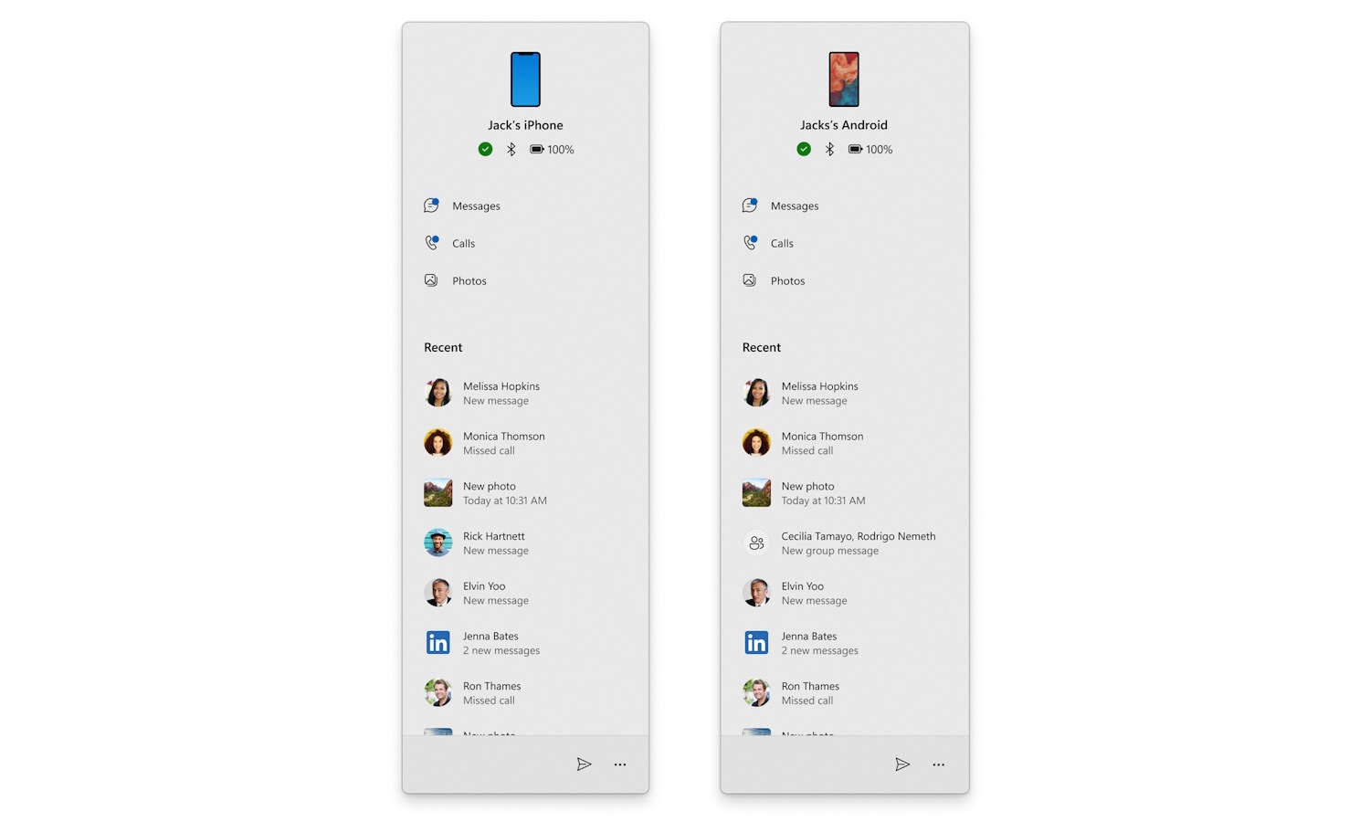 Windows 11 telefonos támogatás a Start Menüben