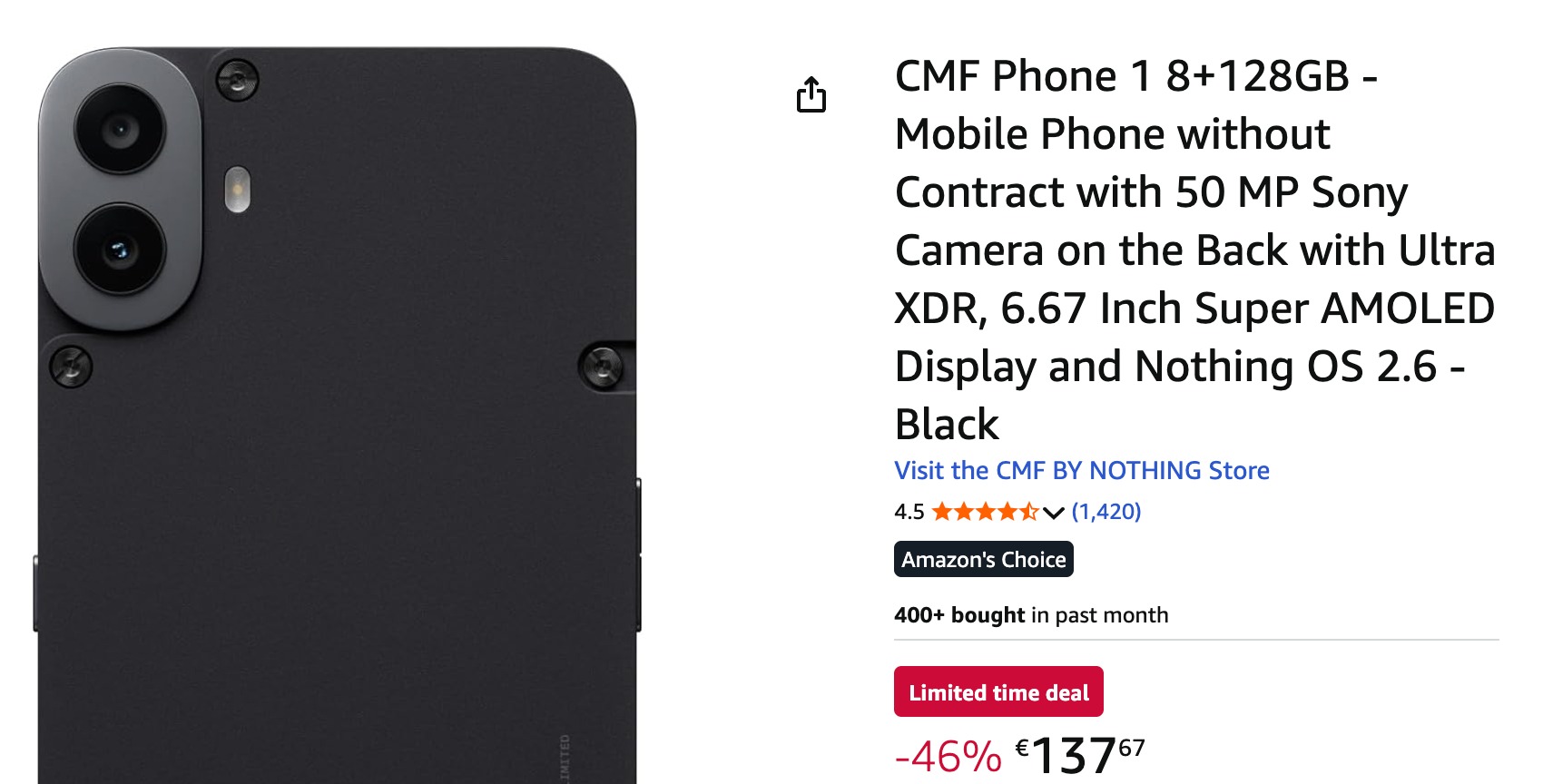 55 ezer forintos árcédulával hódít az androidos telefon az Amazon.de felületén